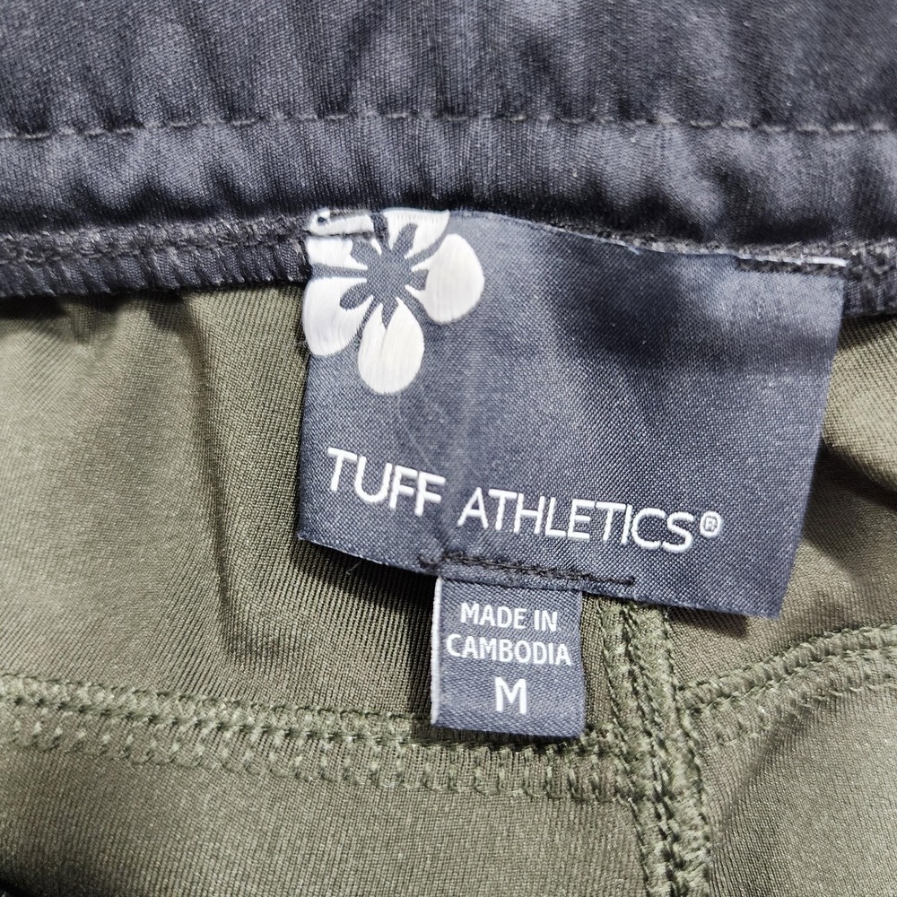Tuff Athletics Pants Womens M Green Jogger Elastic Waist Tapered Stretch Gym - Picture 3 of 10